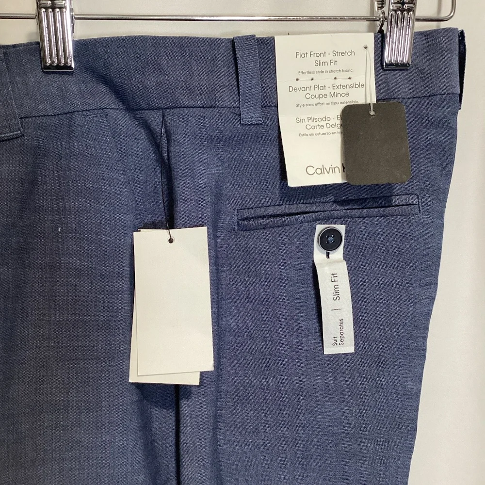 78. Calvin Boys Blue Suit Trousers Euc Size 12